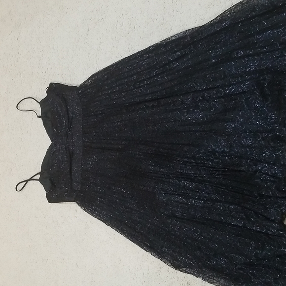 NWOT J.Crew Pleated Midi Dress in Metallic Lace - Picture 4 of 8